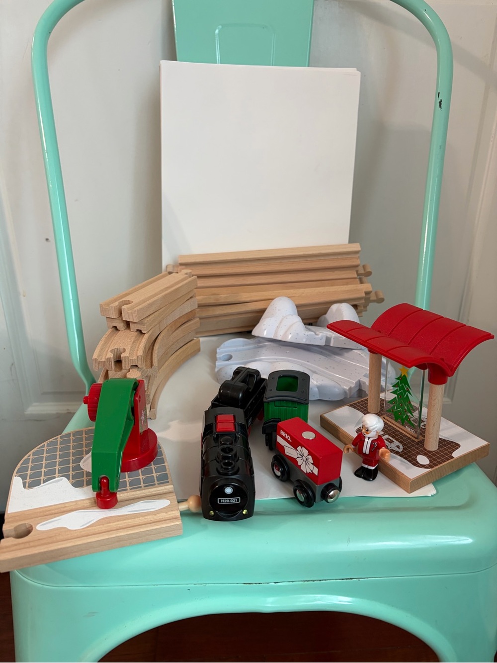 BRIO Christmas Steam Engine Wooden Train Set 36014